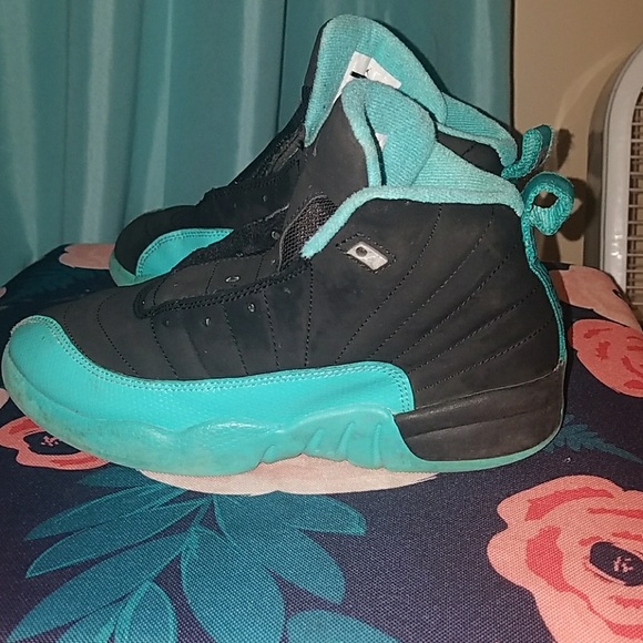 black and turquoise 12s